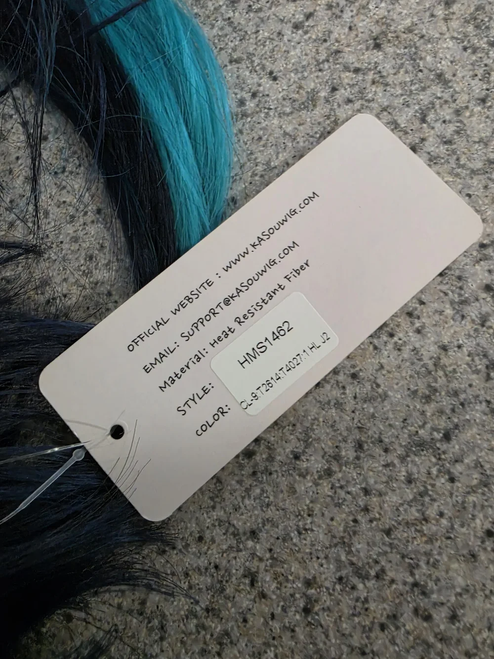 Two-Tone Navy and Teal Layered Women's Wig - Fashionable Synthetic Style